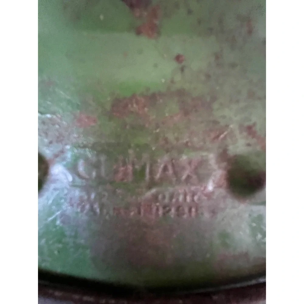 Vintage Climax Green Metal Toolbox Industrial Steel Storage Box Small Chest